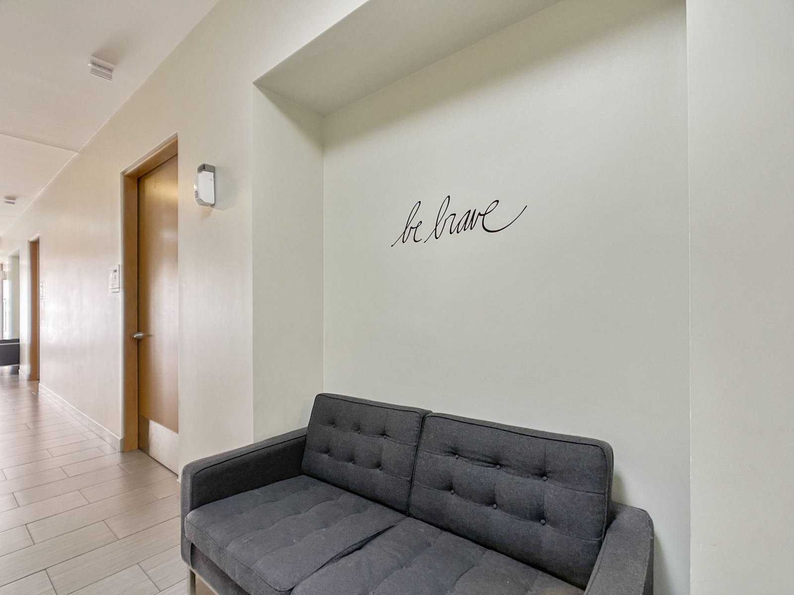 relaxing sofa inside recovery center